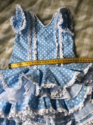 Vestido y braguita flamenca niña