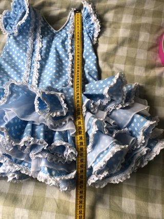Vestido y braguita flamenca niña
