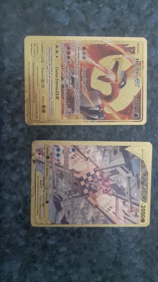 Cartas Pokémon V y GX Doradas