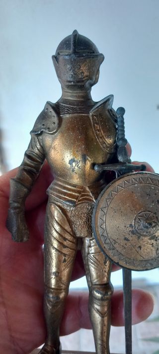 Splendido cavaliere medievale XI sec. bronzo