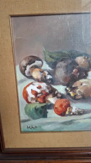 Dipinto Natura Morta Funghi D.Ghetti