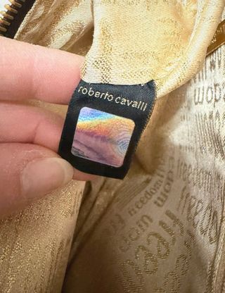 Borsa Vintage Roberto Cavalli Beige/Oro