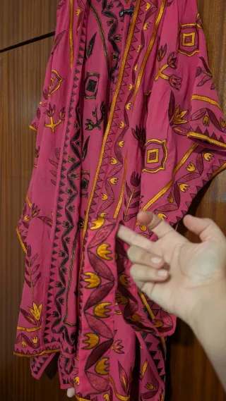 Kaftán rosa y naranja Talla S-M