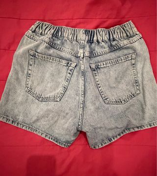 Calções de ganga azuis