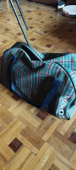 Transportín perro/gato verde con ventana
