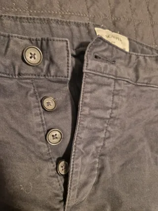 Pantalón Chino Slim Fit Scalpers Azul ,Talla 40