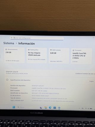 Asus VivoBook 14 i3 / 8Gb / 256Gb