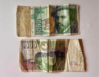 2 Billetes 1000 Pesetas Banco de España