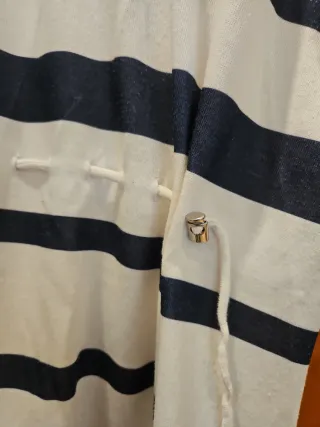 Camiseta Desigual Talla L Rayas Flores