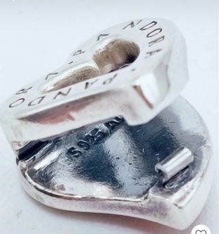 Charm Corazón Pandora Coral Rosa y Rojo