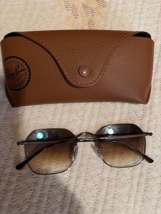Gafas de Sol Ray-Ban Octagonales Marrones y Dorada