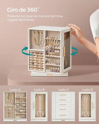 Caja Joyero Giratorio Songmics 360°