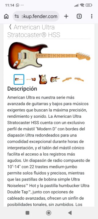 Guitarra Fender American Ultra. 4 Meses, nueva!!
