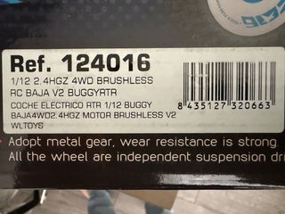 Coche RC WLToys Negro y Rojo