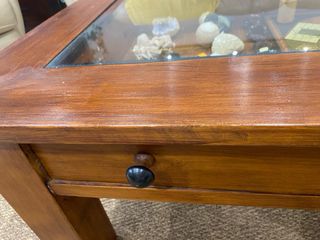 Mesa de centro madera y cristal