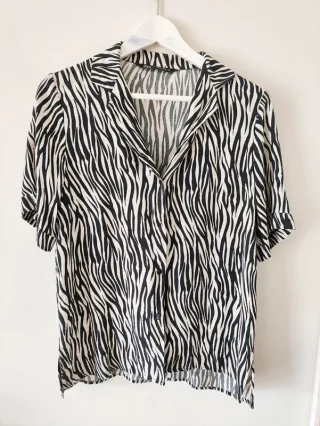 Camisa Zara Estampado Cebra