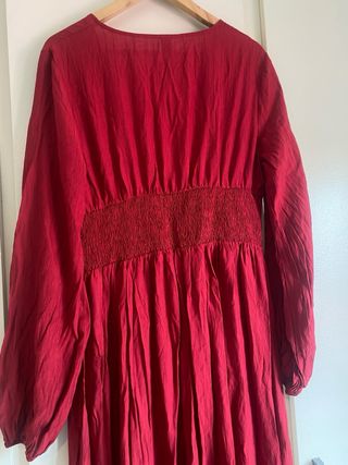 Vestido Boho granate largo
