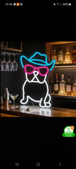 Lampada Neon LED "BULLDOG" fashion