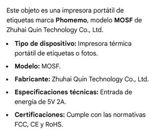 Impresora Portátil Phomemo M08F Negra