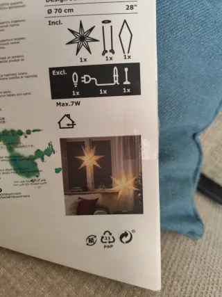 Lámpara STRÅLA IKEA de papel