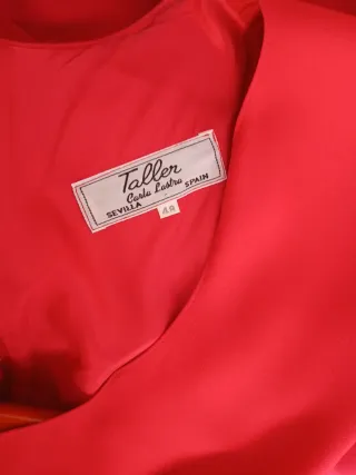 Vestido Crepe Rojo Carla Lastra Talla M