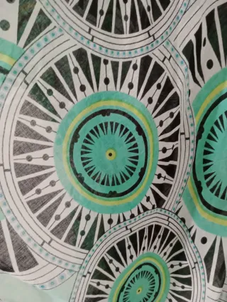 Abito copricostume asimmetrico hippie in cotone L