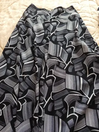 Gonna a pantalone fantasia bianco/nero