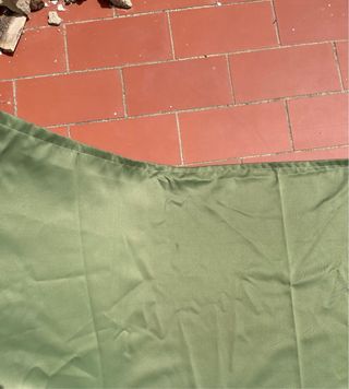 Mucha tela antigua hilo de seda 2 cortinas