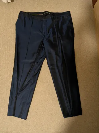 Traje de Novio Azul Marino con reflejos azulados
