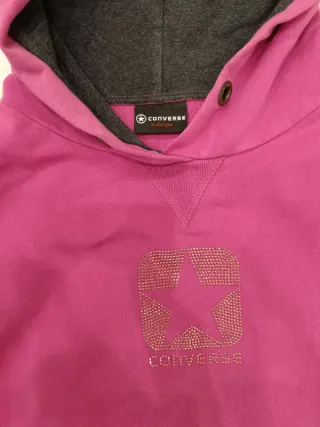 Felpa Converse fucsia con cappuccio XL