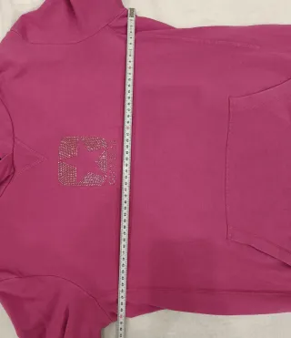 Felpa Converse fucsia con cappuccio XL