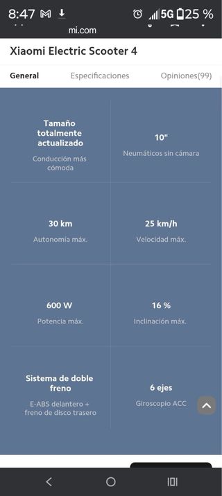 Patinete Eléctrico Xiaomi 4