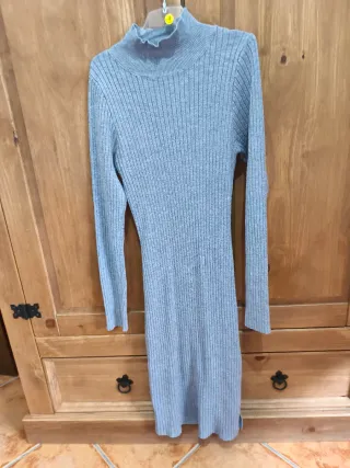 Vestido Shein gris talla S
