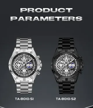 Reloj TIMEARTX Hombre Negro y Plateado