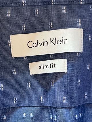 Camisa Calvin Klein azul estampado Talla 43