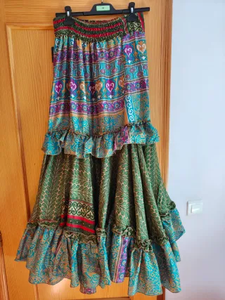 Falda canastera romería talla única