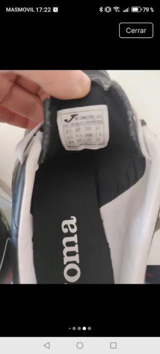 Botas de fútbol Joma Negras y Blancas