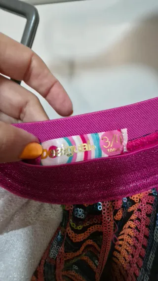 Falda niña patchwork lentejuelas Desigual 104 cm