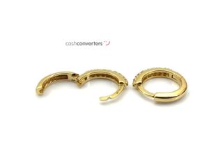 pendientes oro 18k con piedra con circonita