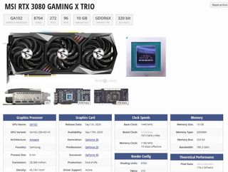 Tarjeta Gráfica MSI RTX 3080 GAMING X TRIO 10G