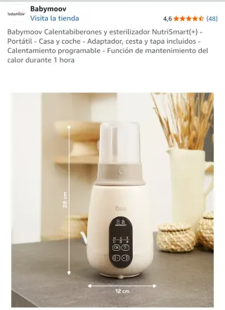 Calientabiberones y esterilizador Nutrismart