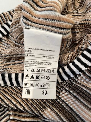 Vestido Benetton plisado talla única