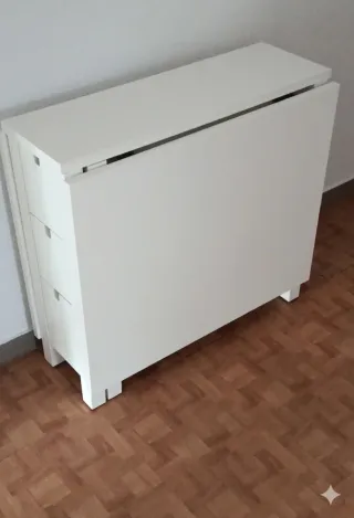Mesa libro plegable blanca
