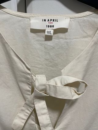 Blusa IN APRIL 1996 con Lazos Beige Talla M/L