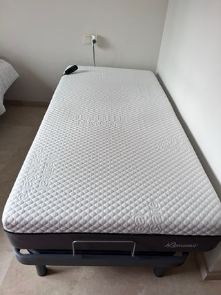 Cama Articulada Eléctrica 90cm + Colchón