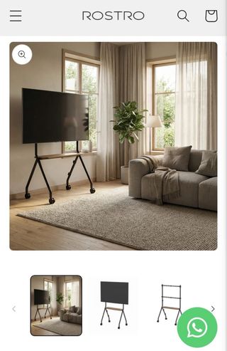 Soporte TV con ruedas y mesa