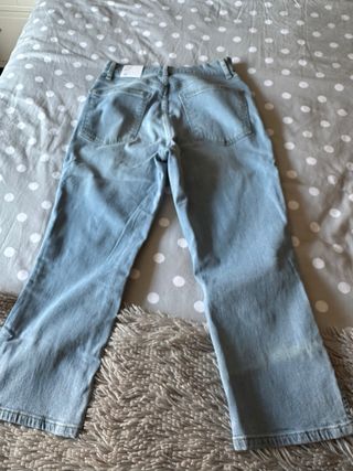 Pantalón pirata Mango azul