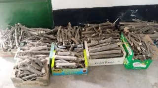 Leña de olivo para barbacoa