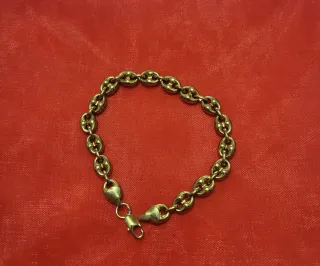 Pulsera calabrote pequeña dorada