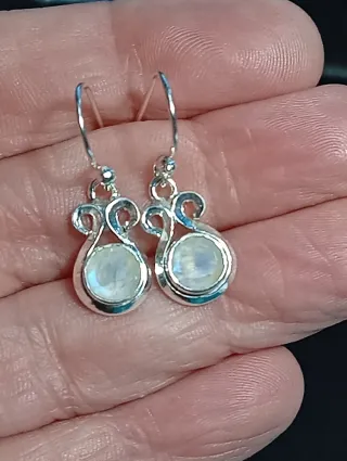 Pendientes Plata de Ley Luna